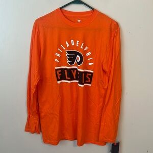 NWT Philadelphia Flyers Orange Long Sleeve Men’s Shirt Fanatics Medium